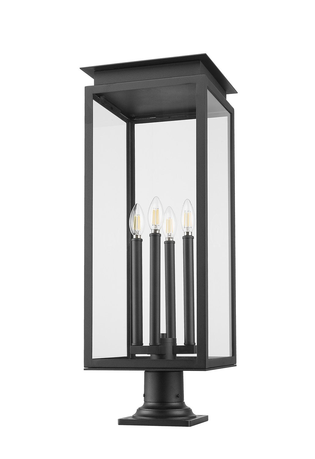 Z-Lite - 5018PHBR-533PM-BK - Four Light Outdoor Pier Mounted Fixture - Nova - Black