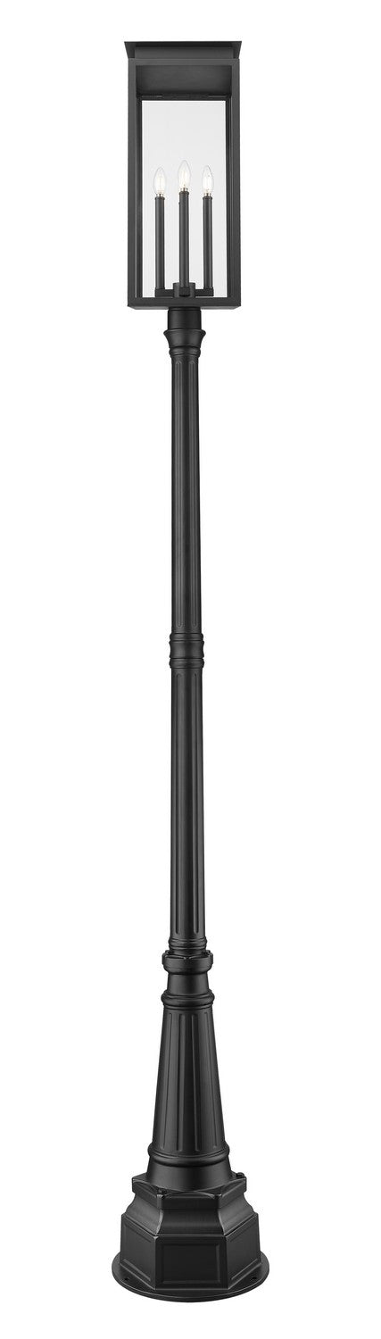 Z-Lite - 5018PHBR-564P-BK - Four Light Outdoor Post Mounted Fixture - Nova - Black