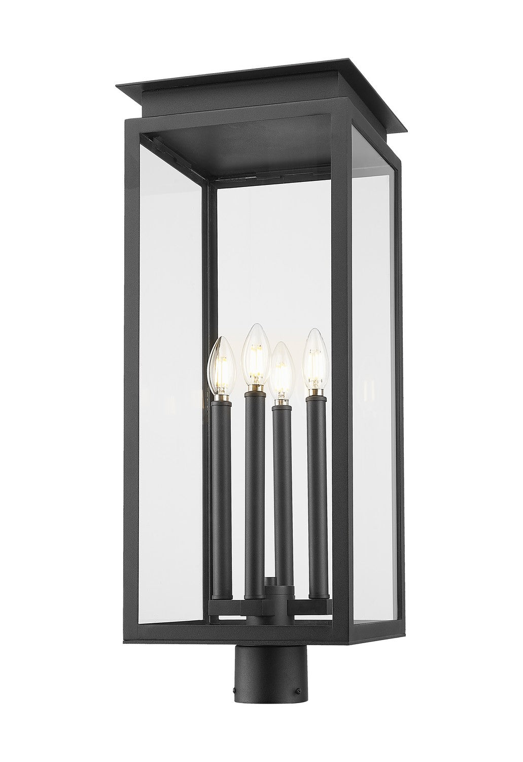 Z-Lite - 5018PHBR-BK - Four Light Outdoor Post Mount Fixture - Nova - Black