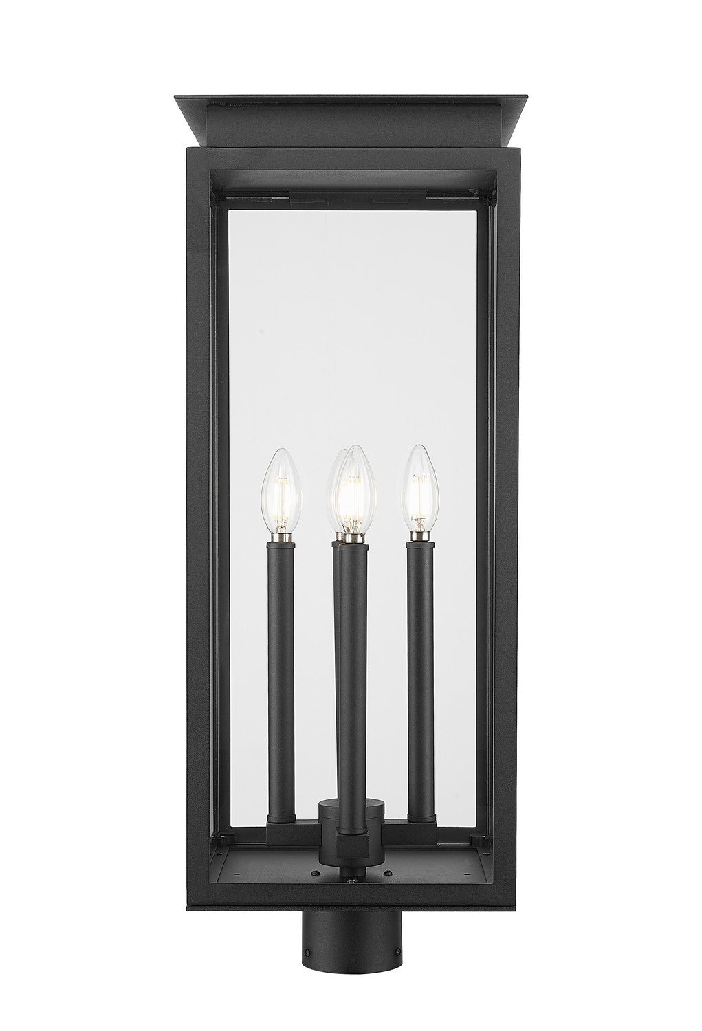 Z-Lite - 5018PHBR-BK - Four Light Outdoor Post Mount Fixture - Nova - Black
