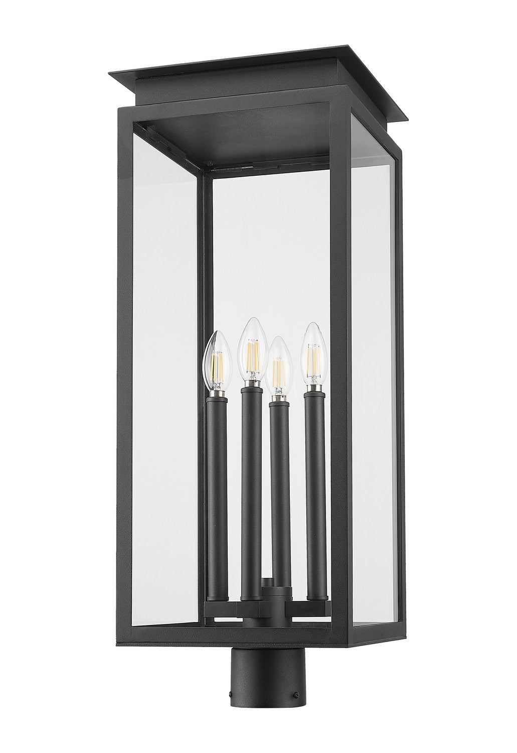 Z-Lite - 5018PHBR-BK - Four Light Outdoor Post Mount Fixture - Nova - Black