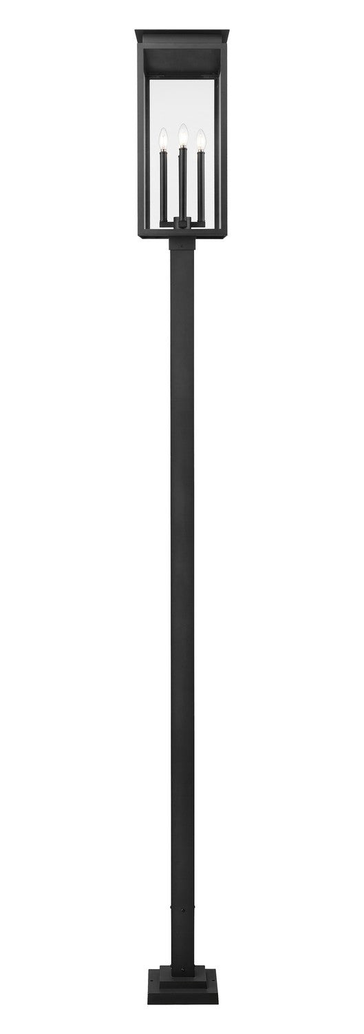 Z-Lite - 5018PHBS-536P-BK - Four Light Outdoor Post Mounted Fixture - Nova - Black