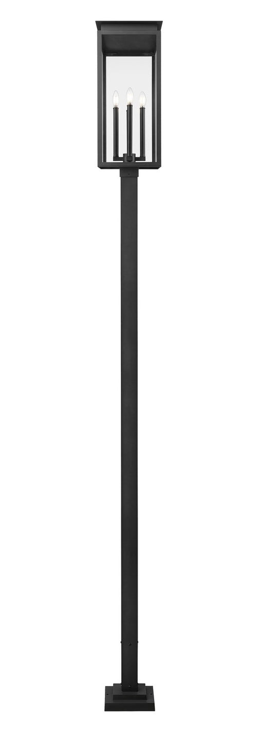 Z-Lite - 5018PHBS-536P-BK - Four Light Outdoor Post Mounted Fixture - Nova - Black