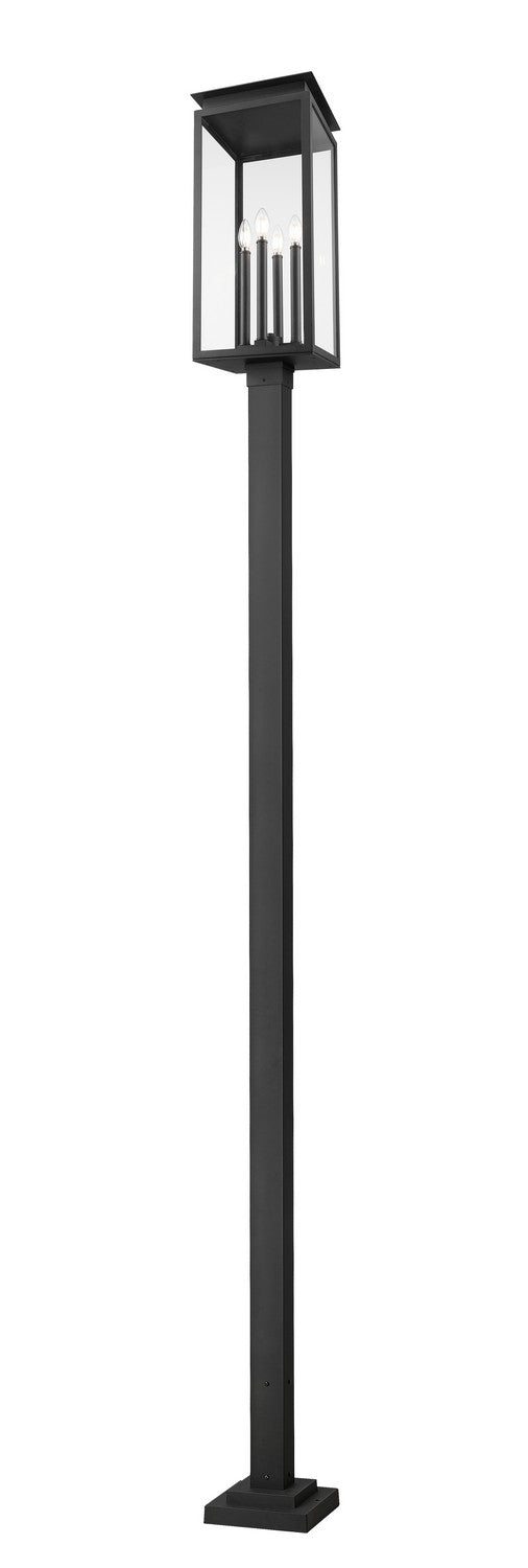 Z-Lite - 5018PHBS-536P-BK - Four Light Outdoor Post Mounted Fixture - Nova - Black