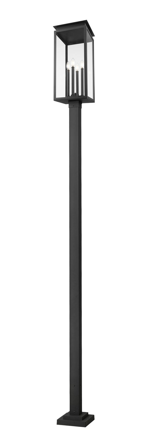 Z-Lite - 5018PHBS-536P-BK - Four Light Outdoor Post Mounted Fixture - Nova - Black
