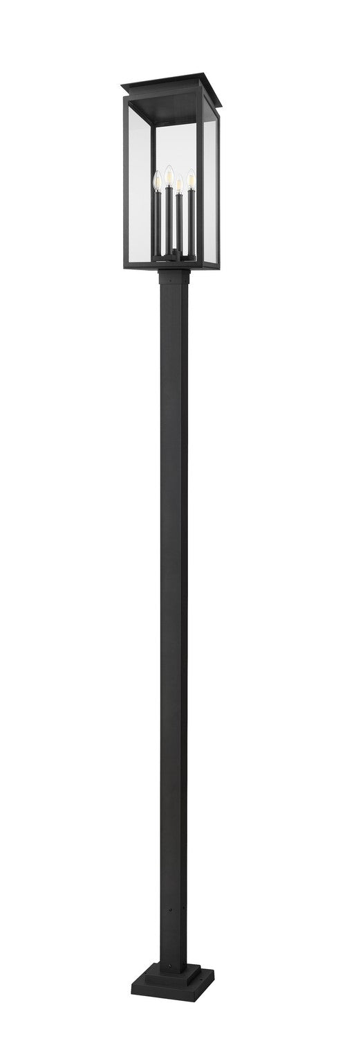 Z-Lite - 5018PHBS-536P-BK - Four Light Outdoor Post Mounted Fixture - Nova - Black