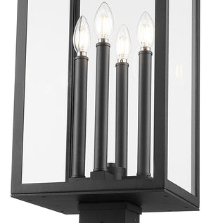 Z-Lite - 5018PHBS-536P-BK - Four Light Outdoor Post Mounted Fixture - Nova - Black