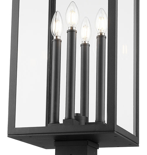 Z-Lite - 5018PHBS-536P-BK - Four Light Outdoor Post Mounted Fixture - Nova - Black