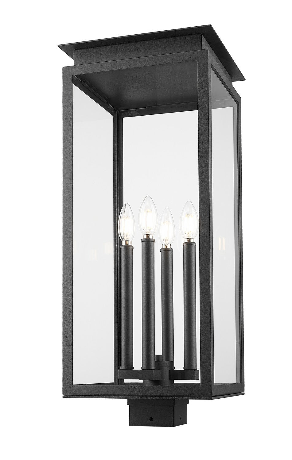 Z-Lite - 5018PHBS-BK - Four Light Outdoor Post Mount Fixture - Nova - Black