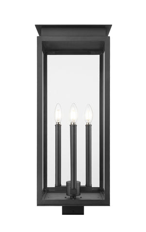 Z-Lite - 5018PHBS-BK - Four Light Outdoor Post Mount Fixture - Nova - Black