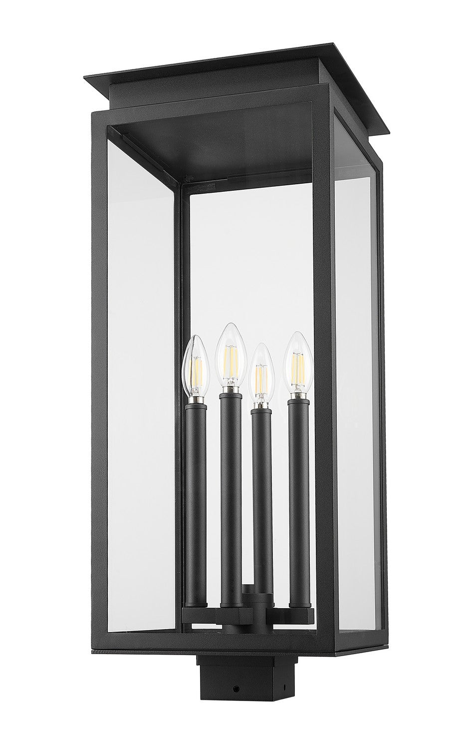 Z-Lite - 5018PHBS-BK - Four Light Outdoor Post Mount Fixture - Nova - Black