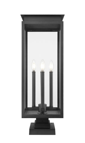 Z-Lite - 5018PHBS-SQPM-BK - Four Light Outdoor Pier Mounted Fixture - Nova - Black