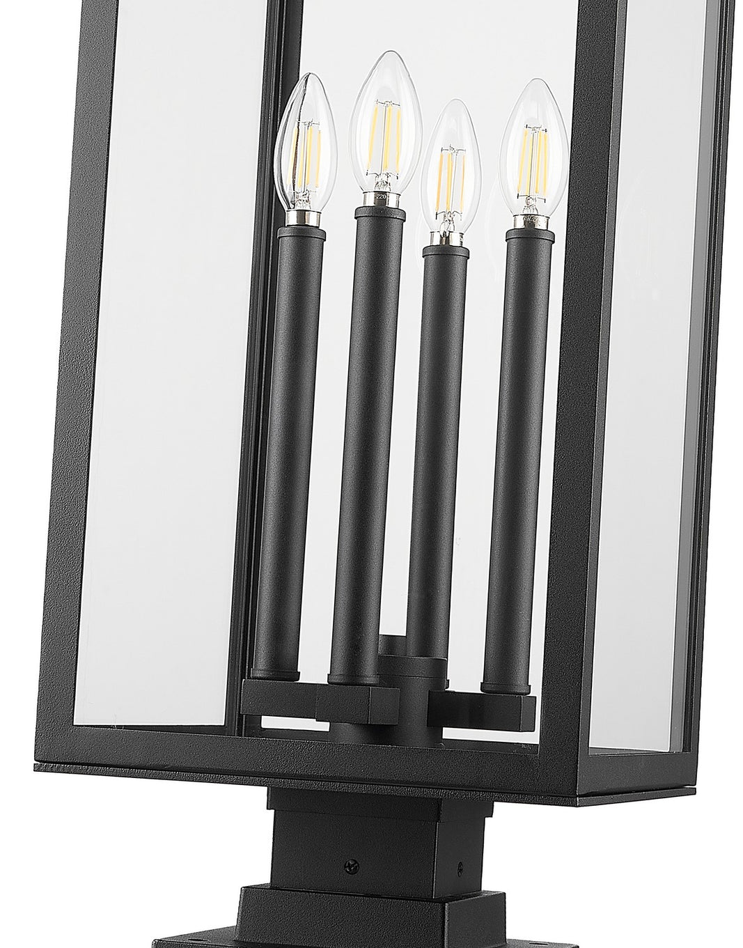 Z-Lite - 5018PHBS-SQPM-BK - Four Light Outdoor Pier Mounted Fixture - Nova - Black