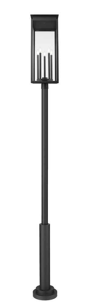 Z-Lite - 5018PHXLR-5010P-BK - Five Light Outdoor Post Mounted Fixture - Nova - Black