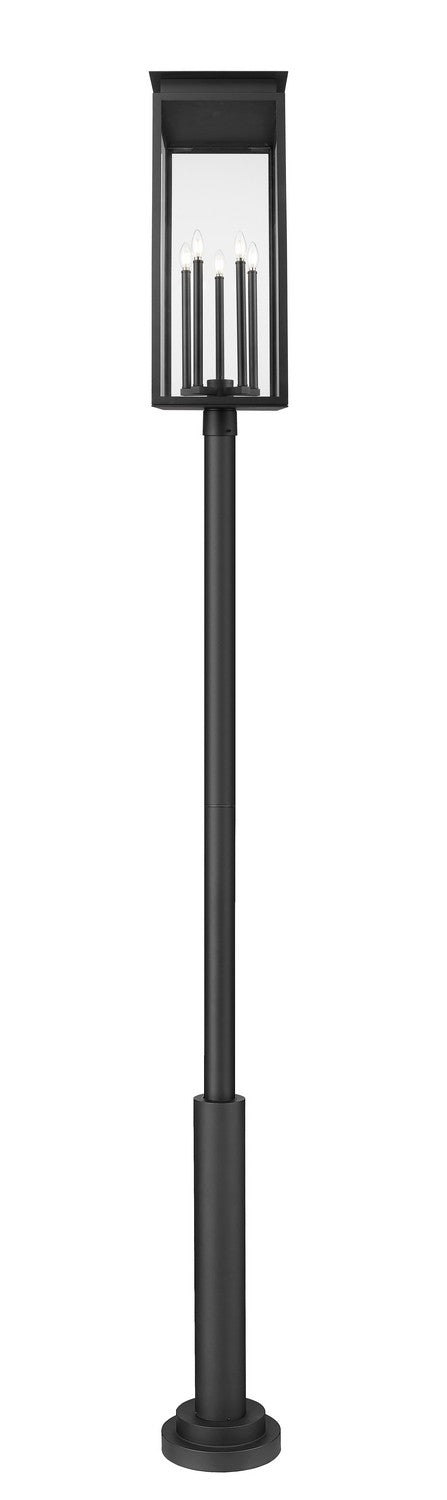 Z-Lite - 5018PHXLR-5010P-BK - Five Light Outdoor Post Mounted Fixture - Nova - Black