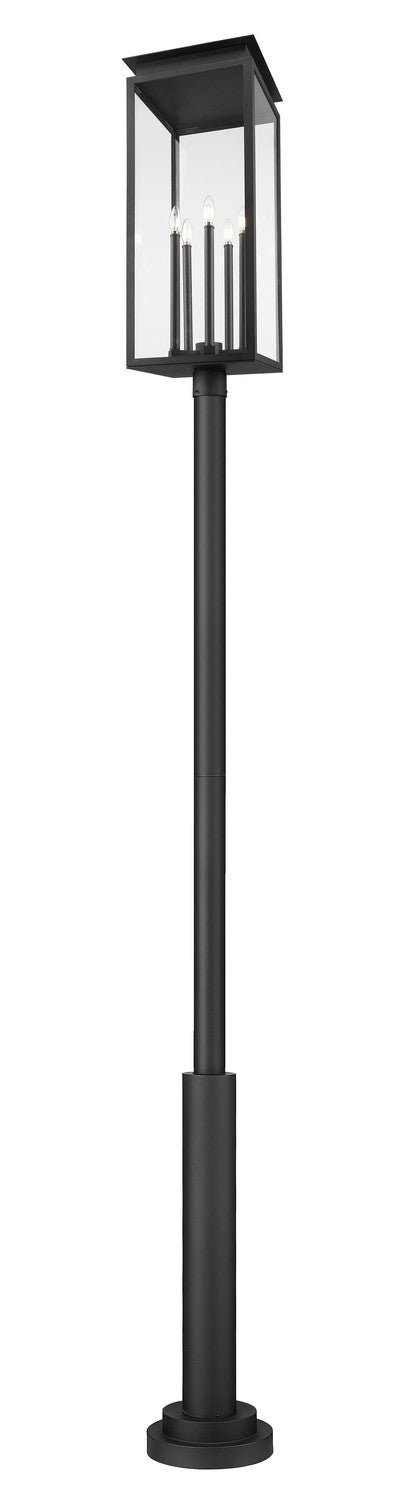 Z-Lite - 5018PHXLR-5010P-BK - Five Light Outdoor Post Mounted Fixture - Nova - Black