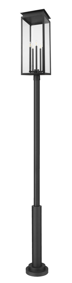 Z-Lite - 5018PHXLR-5010P-BK - Five Light Outdoor Post Mounted Fixture - Nova - Black