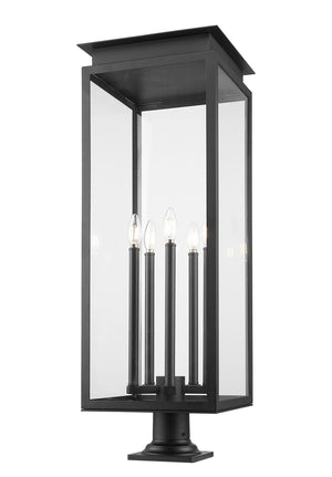 Z-Lite - 5018PHXLR-533PM-BK - Five Light Outdoor Pier Mounted Fixture - Nova - Black