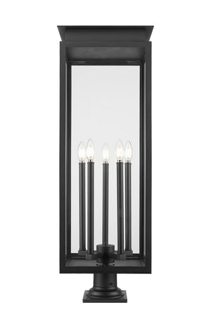 Z-Lite - 5018PHXLR-533PM-BK - Five Light Outdoor Pier Mounted Fixture - Nova - Black