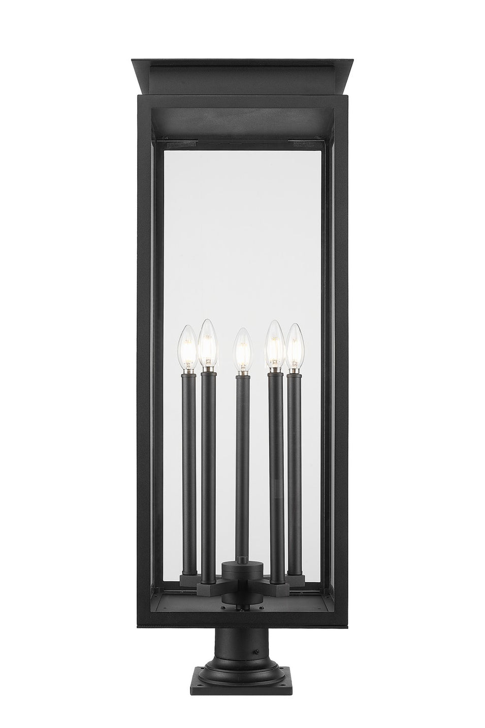 Z-Lite - 5018PHXLR-533PM-BK - Five Light Outdoor Pier Mounted Fixture - Nova - Black