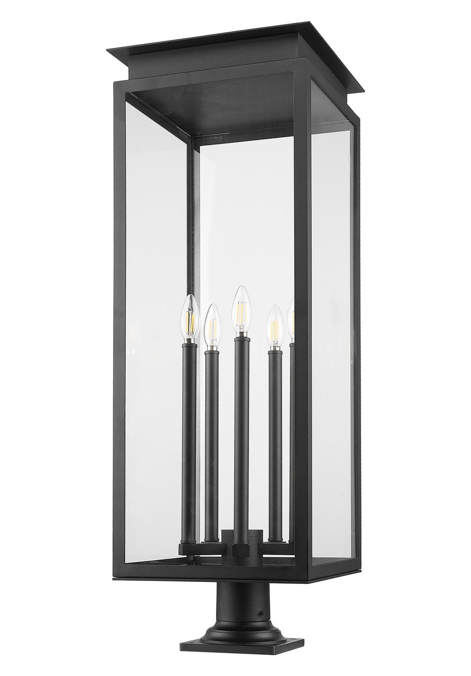 Z-Lite - 5018PHXLR-533PM-BK - Five Light Outdoor Pier Mounted Fixture - Nova - Black