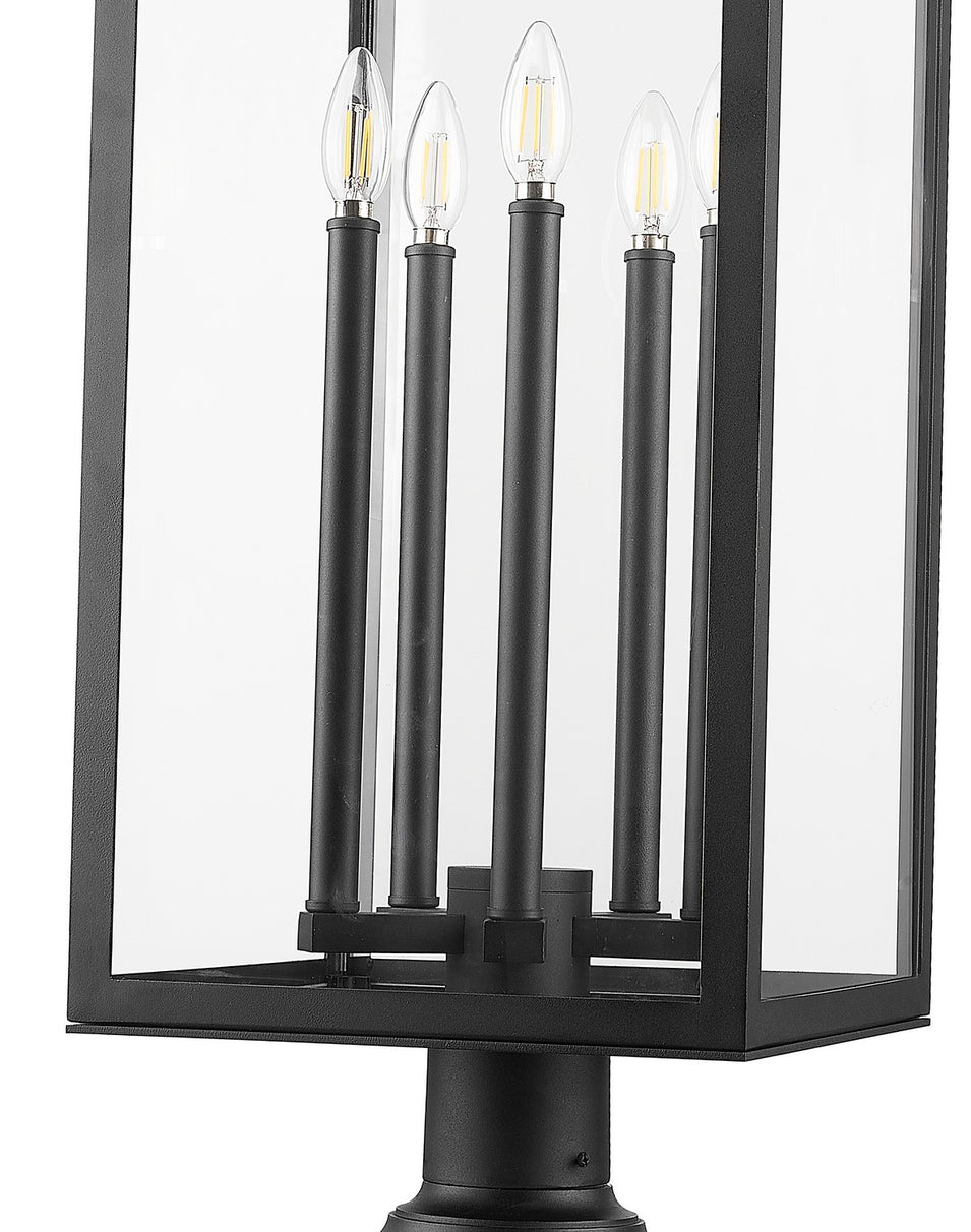 Z-Lite - 5018PHXLR-533PM-BK - Five Light Outdoor Pier Mounted Fixture - Nova - Black