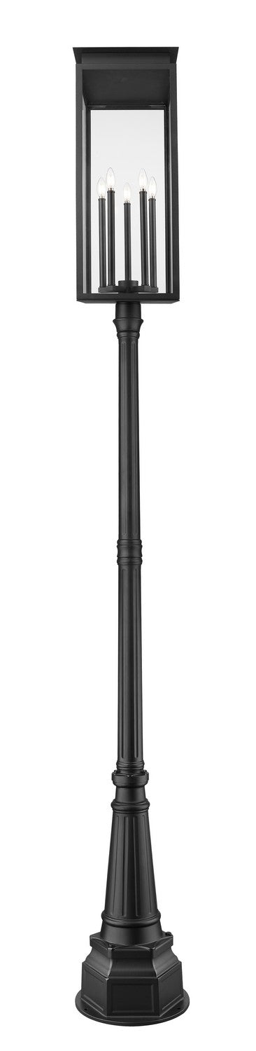 Z-Lite - 5018PHXLR-564P-BK - Five Light Outdoor Post Mounted Fixture - Nova - Black