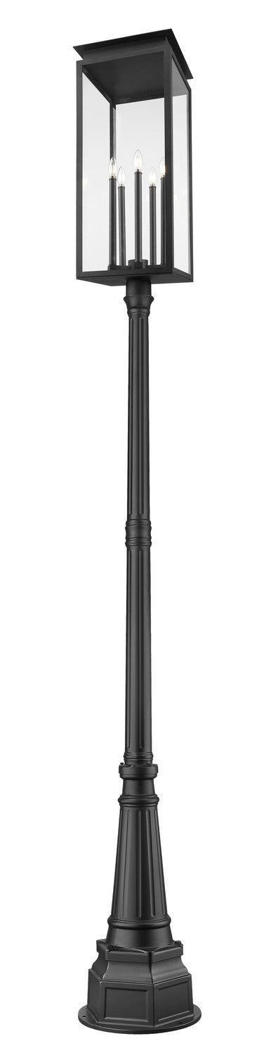Z-Lite - 5018PHXLR-564P-BK - Five Light Outdoor Post Mounted Fixture - Nova - Black