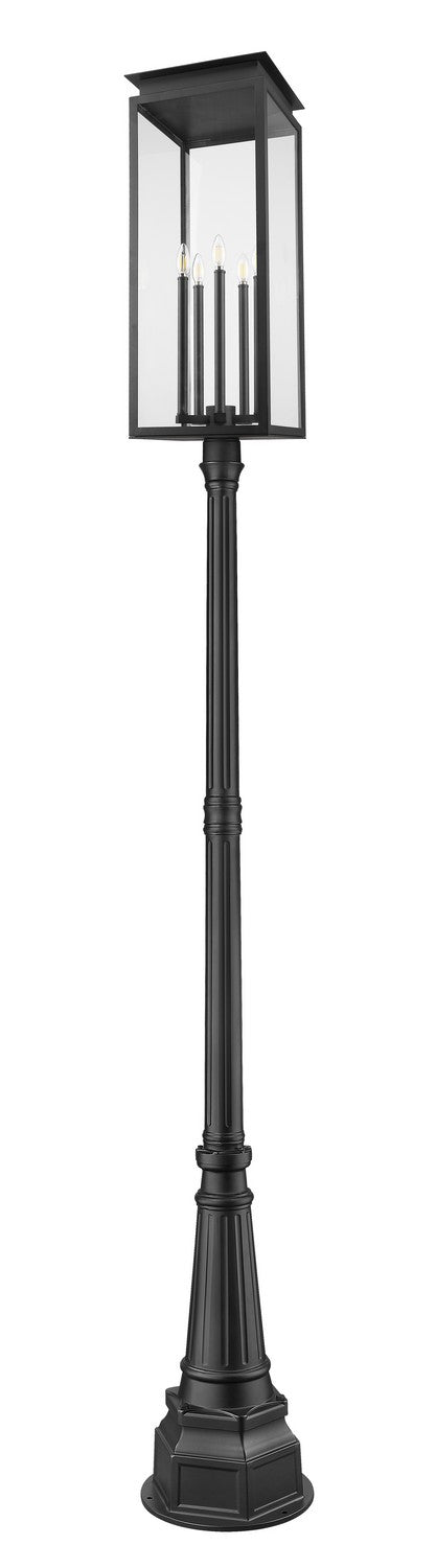 Z-Lite - 5018PHXLR-564P-BK - Five Light Outdoor Post Mounted Fixture - Nova - Black