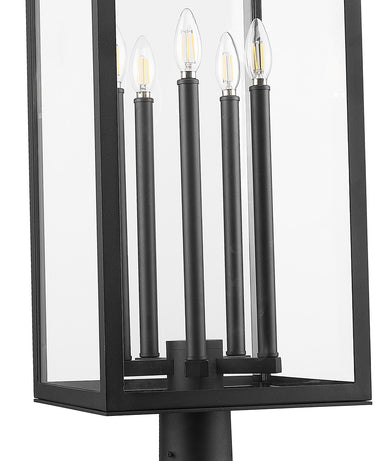 Z-Lite - 5018PHXLR-564P-BK - Five Light Outdoor Post Mounted Fixture - Nova - Black