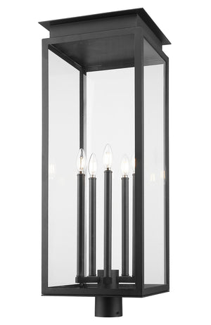 Z-Lite - 5018PHXLR-BK - Five Light Outdoor Post Mount Fixture - Nova - Black