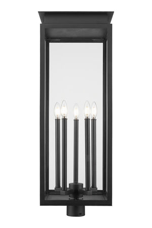 Z-Lite - 5018PHXLR-BK - Five Light Outdoor Post Mount Fixture - Nova - Black