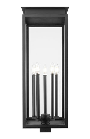 Z-Lite - 5018PHXLS-BK - Five Light Outdoor Post Mount Fixture - Nova - Black
