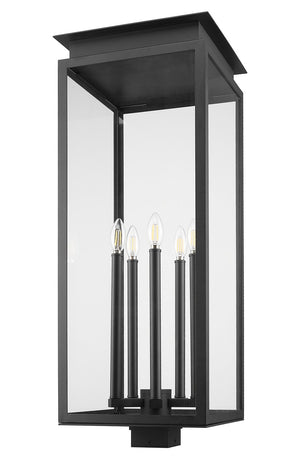 Z-Lite - 5018PHXLS-BK - Five Light Outdoor Post Mount Fixture - Nova - Black