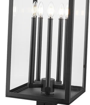 Z-Lite - 5018PHXLS-BK - Five Light Outdoor Post Mount Fixture - Nova - Black