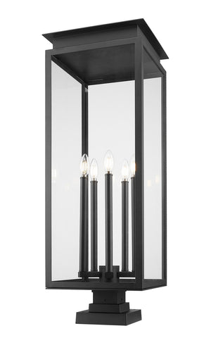 Z-Lite - 5018PHXLS-SQPM-BK - Five Light Outdoor Pier Mounted Fixture - Nova - Black