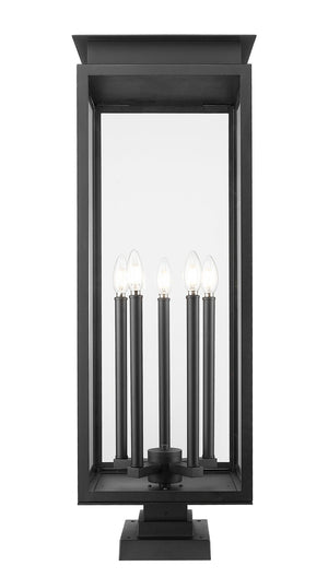 Z-Lite - 5018PHXLS-SQPM-BK - Five Light Outdoor Pier Mounted Fixture - Nova - Black