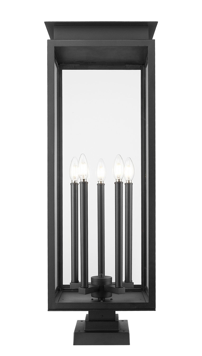 Z-Lite - 5018PHXLS-SQPM-BK - Five Light Outdoor Pier Mounted Fixture - Nova - Black