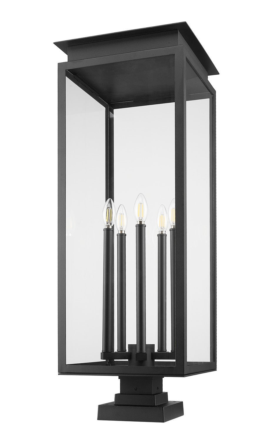 Z-Lite - 5018PHXLS-SQPM-BK - Five Light Outdoor Pier Mounted Fixture - Nova - Black