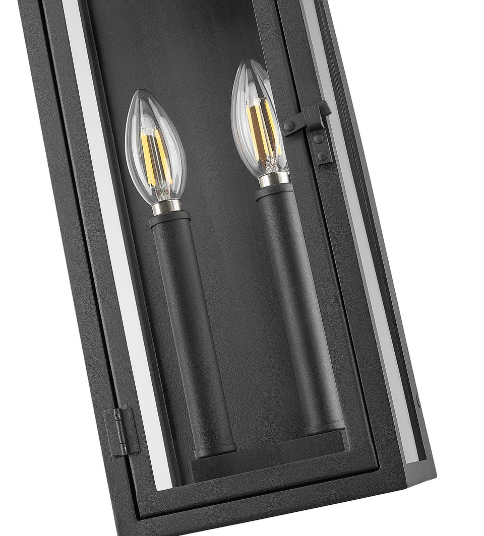 Z-Lite - 5018S-BK - Two Light Outdoor Wall Sconce - Nova - Black