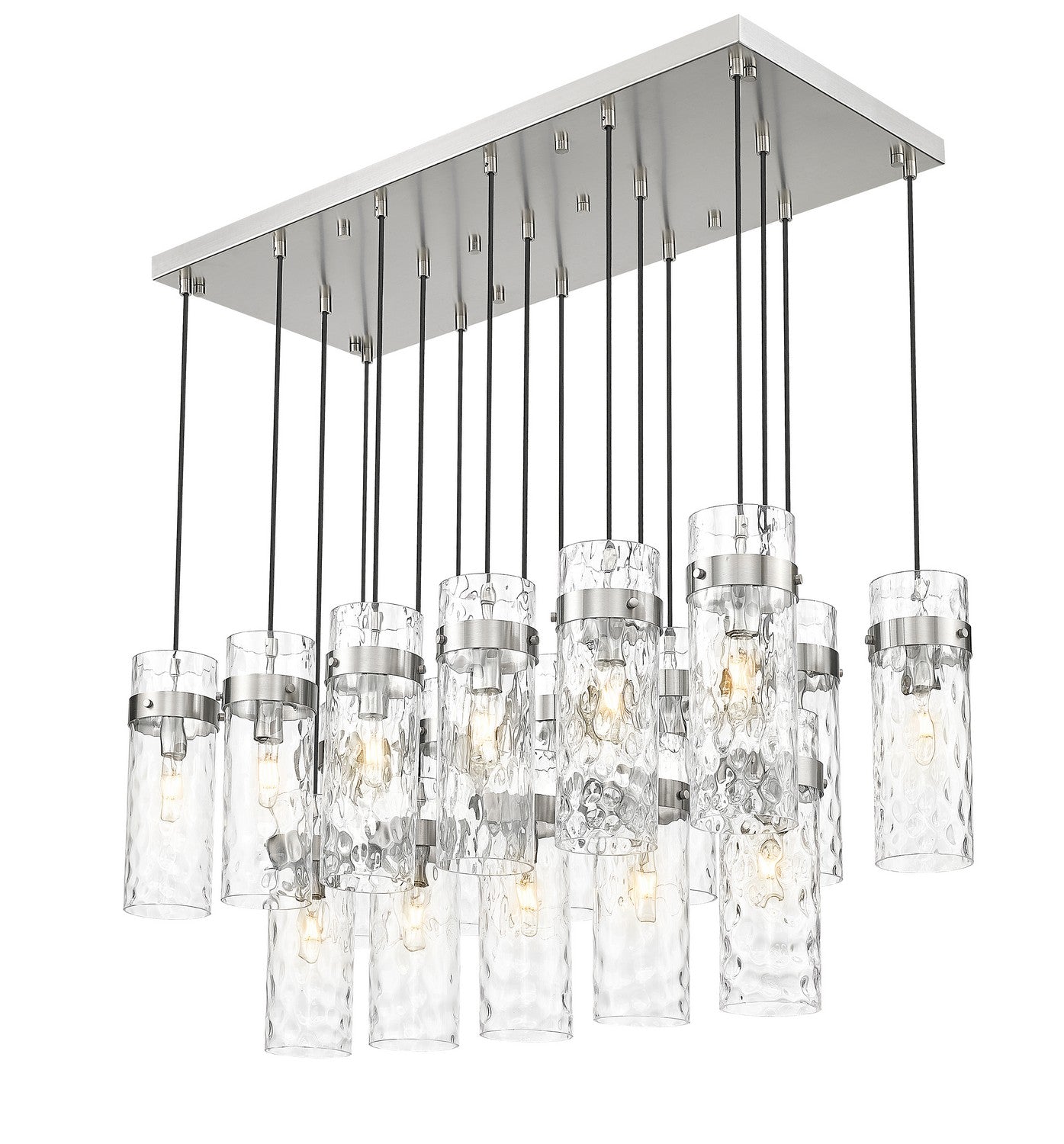 Z-Lite - 7002P5-17L-BN - 17 Light Linear Chandelier - Fontaine - Brushed Nickel