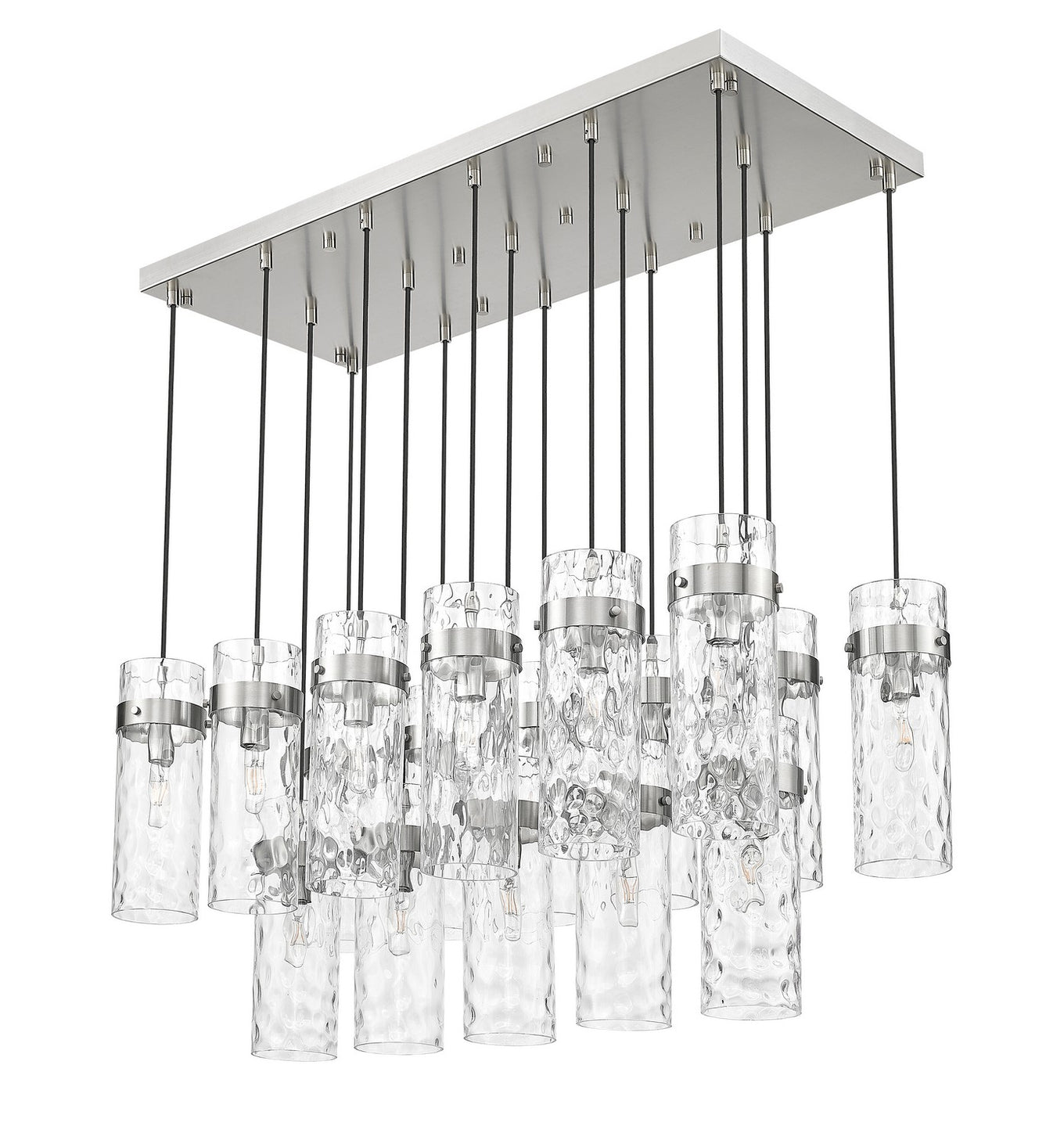 Z-Lite - 7002P5-17L-BN - 17 Light Linear Chandelier - Fontaine - Brushed Nickel