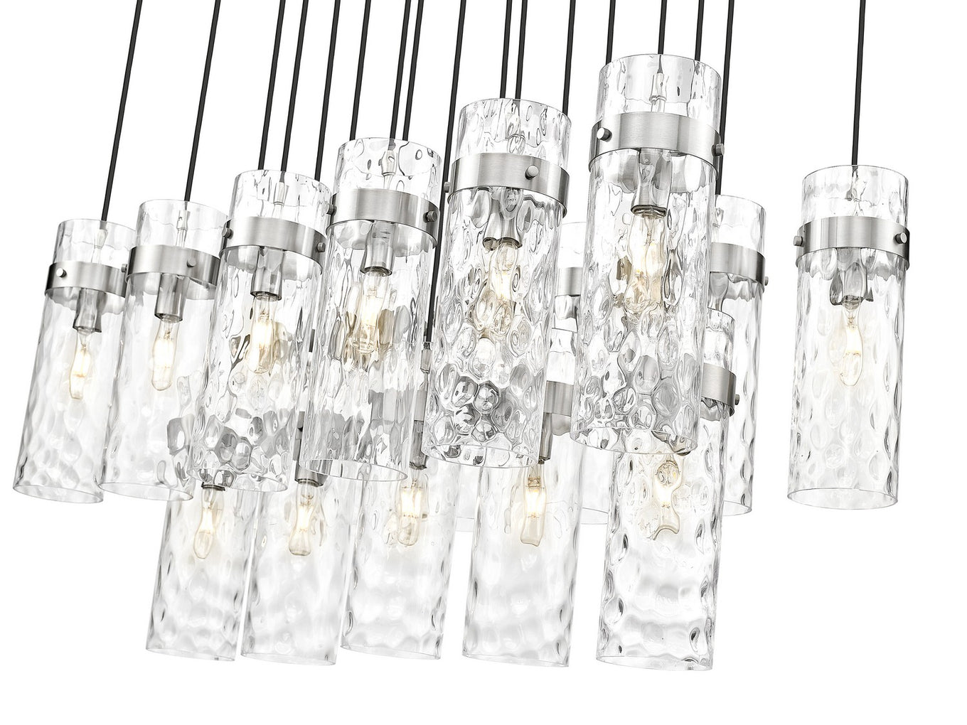Z-Lite - 7002P5-17L-BN - 17 Light Linear Chandelier - Fontaine - Brushed Nickel