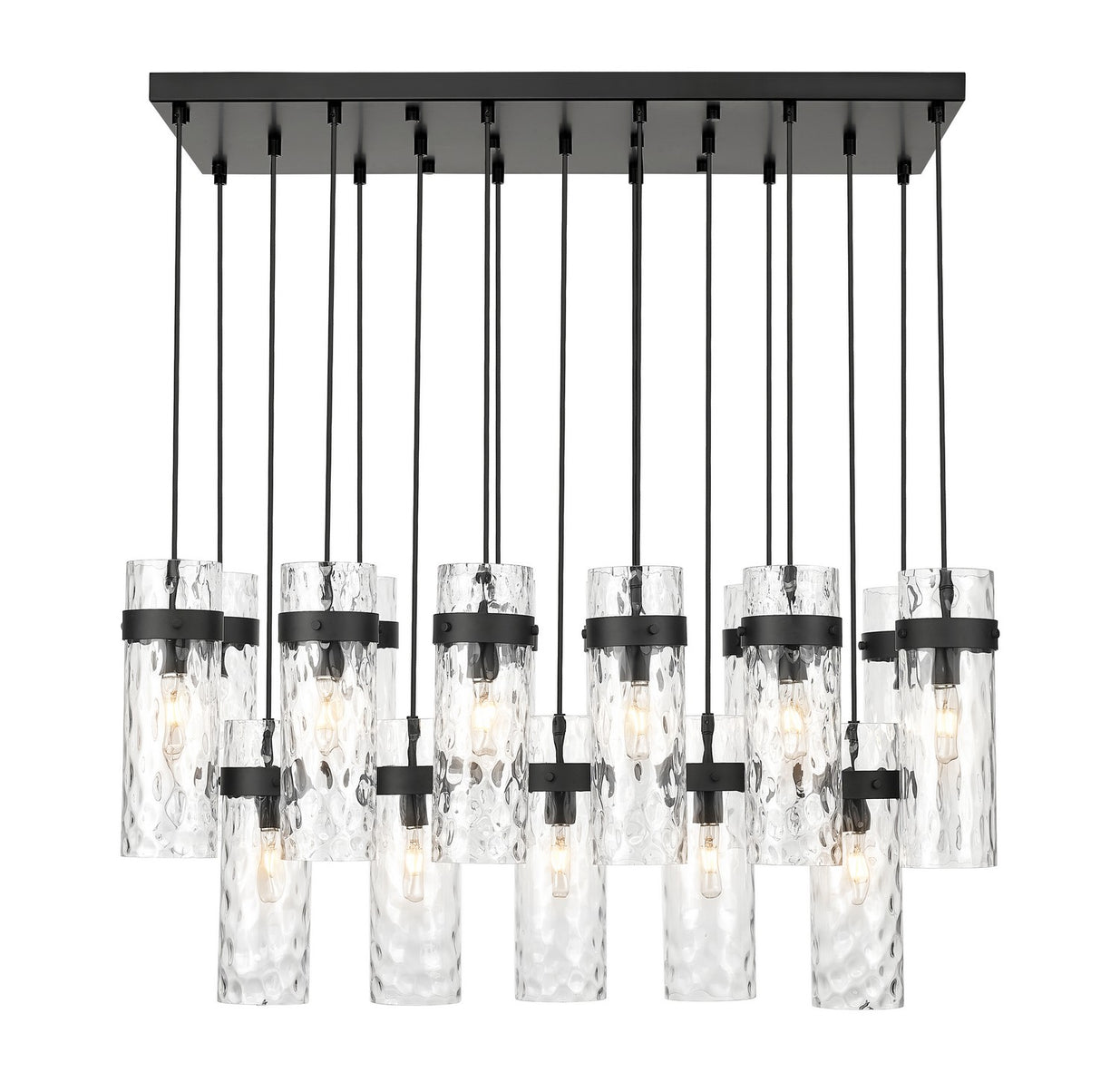 Z-Lite - 7002P5-17L-MB - 17 Light Linear Chandelier - Fontaine - Matte Black