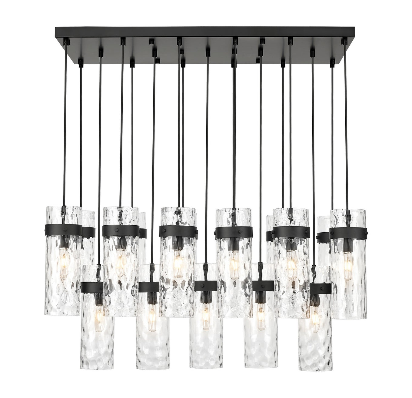 Z-Lite - 7002P5-17L-MB - 17 Light Linear Chandelier - Fontaine - Matte Black