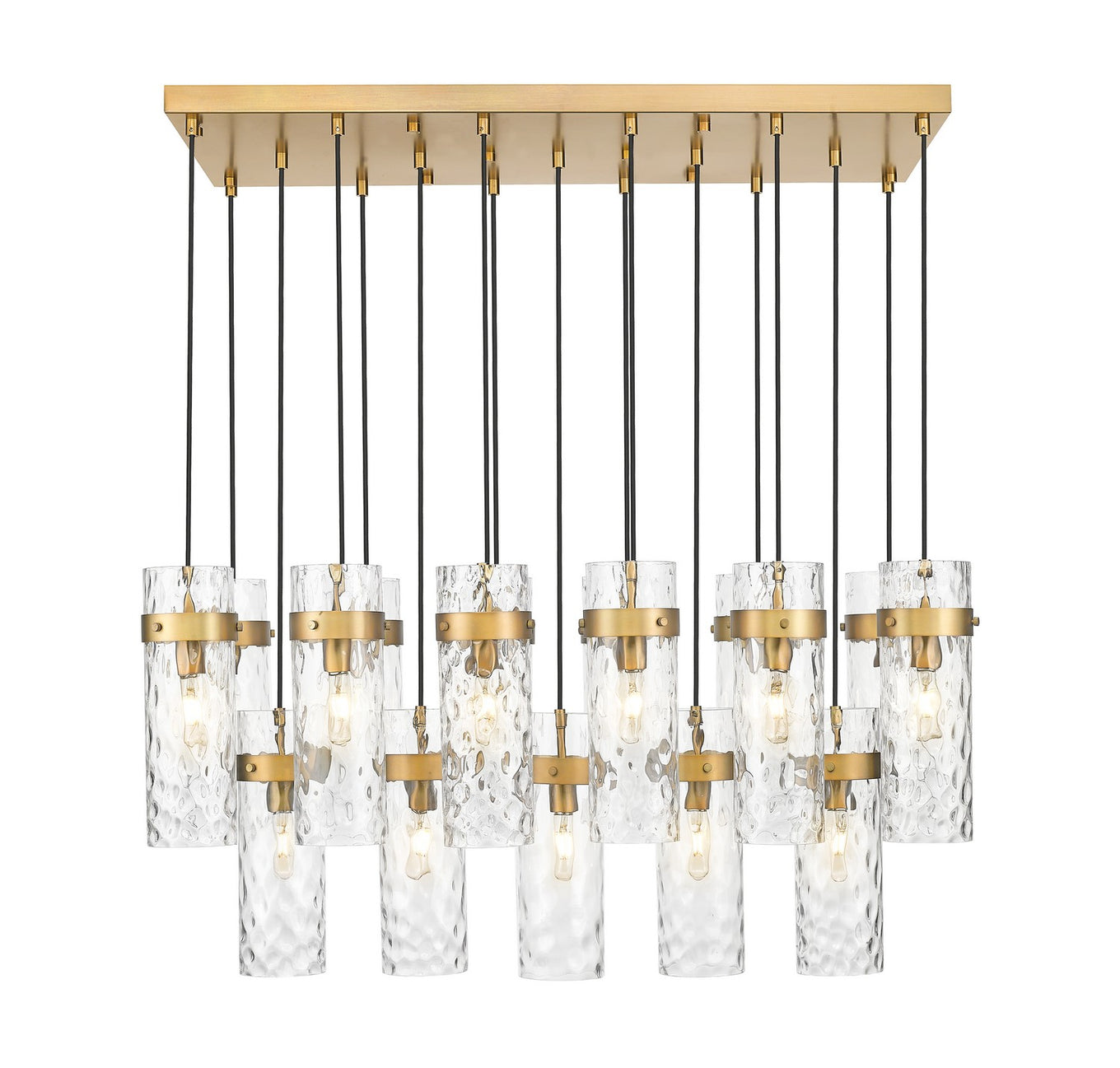 Z-Lite - 7002P5-17L-RB - 17 Light Linear Chandelier - Fontaine - Rubbed Brass