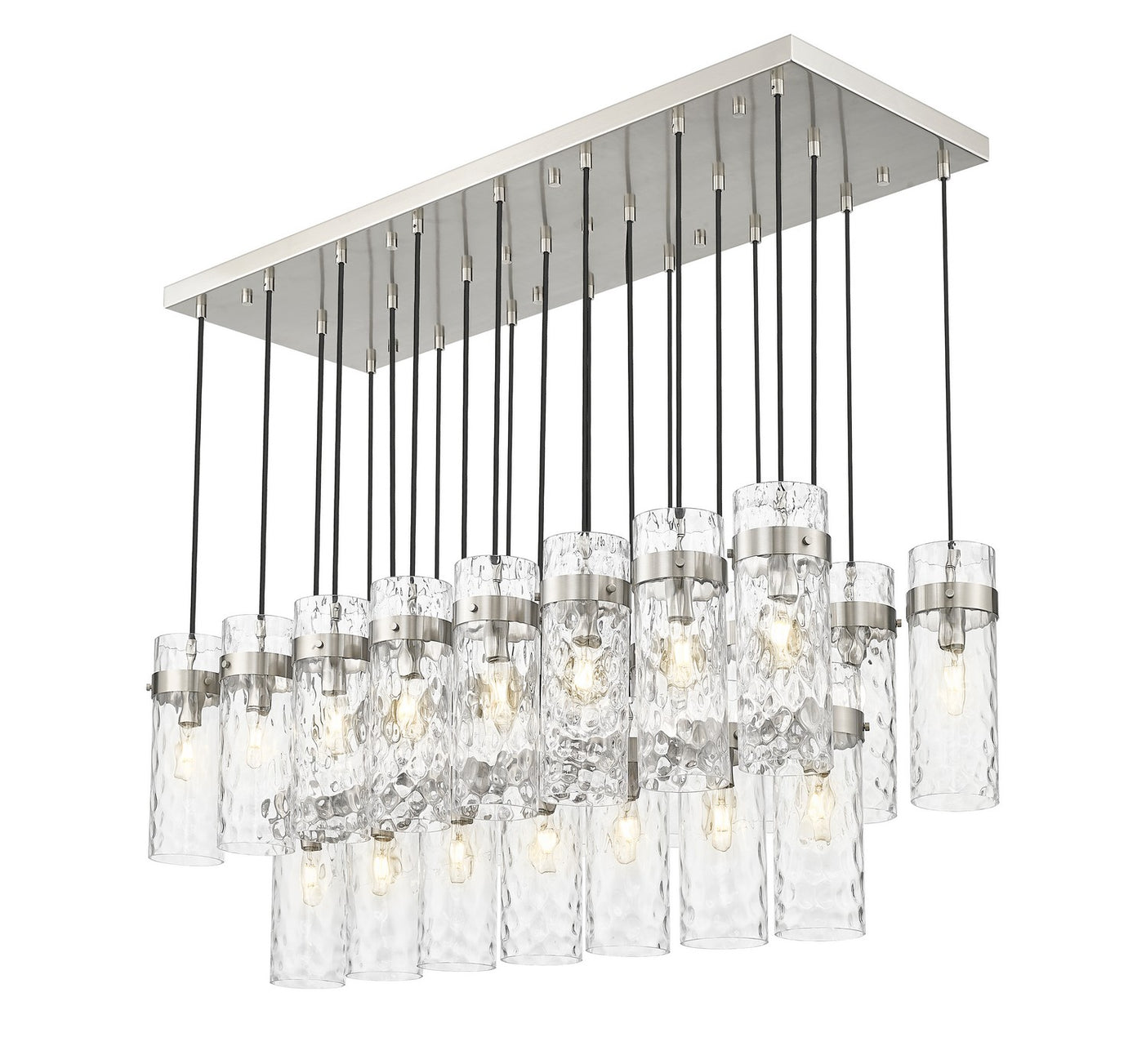 Z-Lite - 7002P5-23L-BN - 23 Light Linear Chandelier - Fontaine - Brushed Nickel