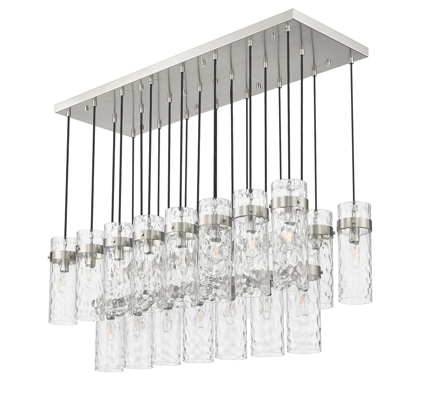 Z-Lite - 7002P5-23L-BN - 23 Light Linear Chandelier - Fontaine - Brushed Nickel
