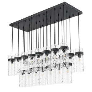 Z-Lite - 7002P5-23L-MB - 23 Light Linear Chandelier - Fontaine - Matte Black