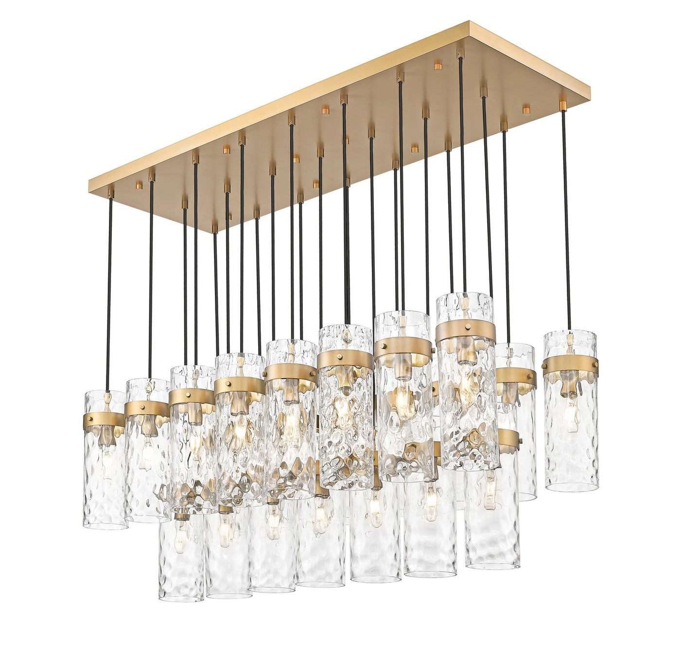 Z-Lite - 7002P5-23L-RB - 23 Light Linear Chandelier - Fontaine - Rubbed Brass